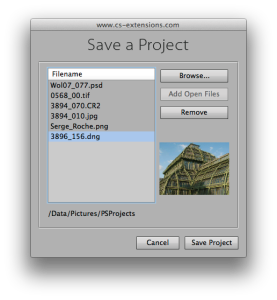 PS Projects - Save