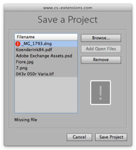 PS Projects - Modify Dialog