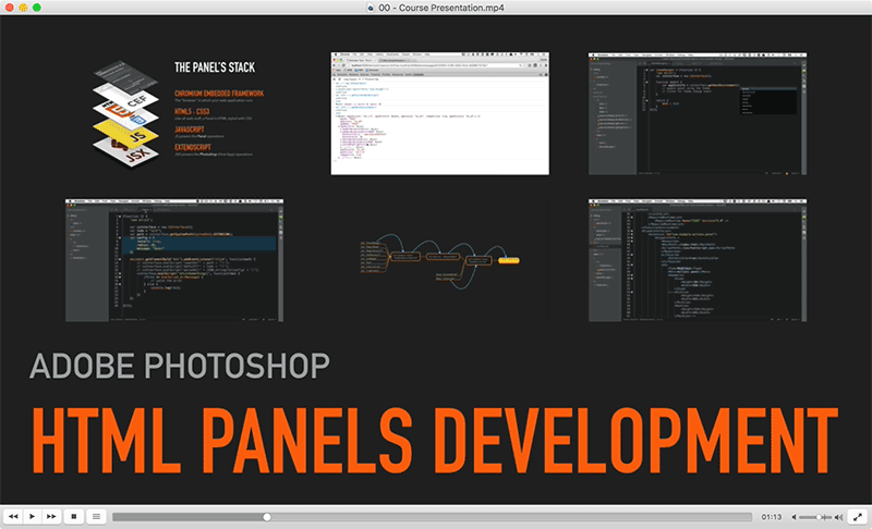 Photoshop HTML Panels Development videos